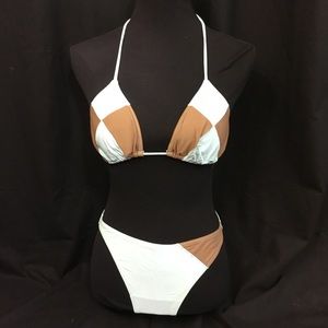 Color block high wasted bikini large /42